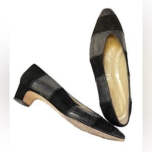 Norma B, Black Suede & Leather Shoes